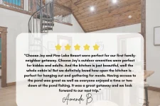 Testimonial at Choose Joy Lodge