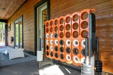 Hygge Hideaway cabin outdoor amenities and yard