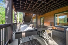 Hygge Hideaway cabin dining area at Pine Lake Resort