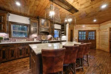Red Baron Lodge living area with luxury furnishings